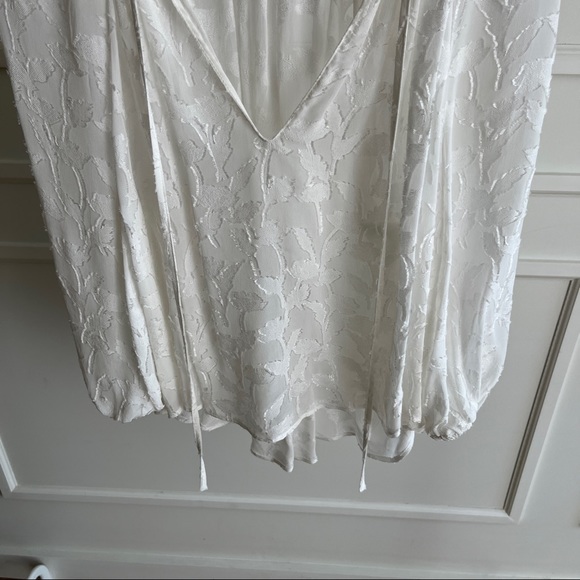 Sheer Blouse with Floral Applique - Picture 13 of 16